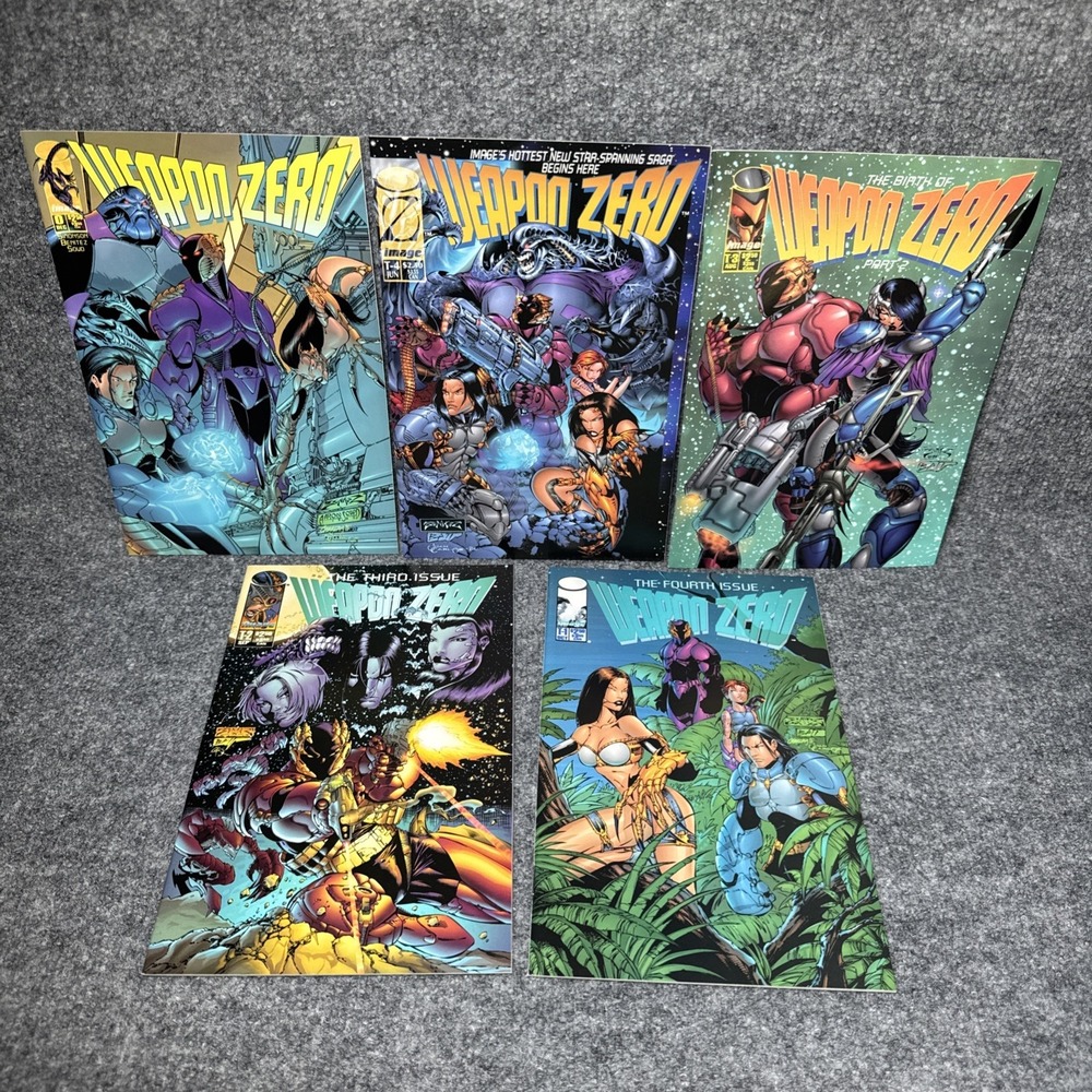 Weapon Zero #0 & 1-4  Complete Set AUTOGRAPHED Joe Benitez set T-4 T-3 T-2 T-1 0